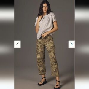 Anthropology ,English Factory Light Gray Box Neck T-Shirt size M